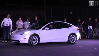 Tesla Model 3 delivery external shots