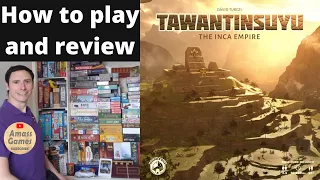 Tawantinsuyu how to setup play and review heavy euro board game AmassGames 4k #games #boardgame