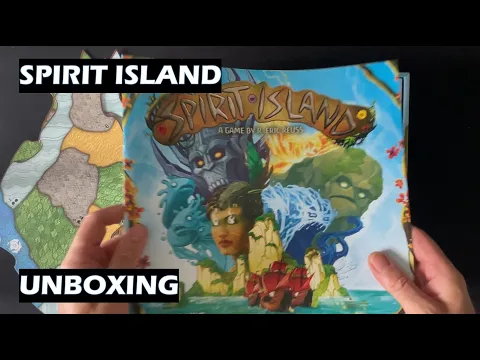 Unboxing Spirit Island coop solo board game