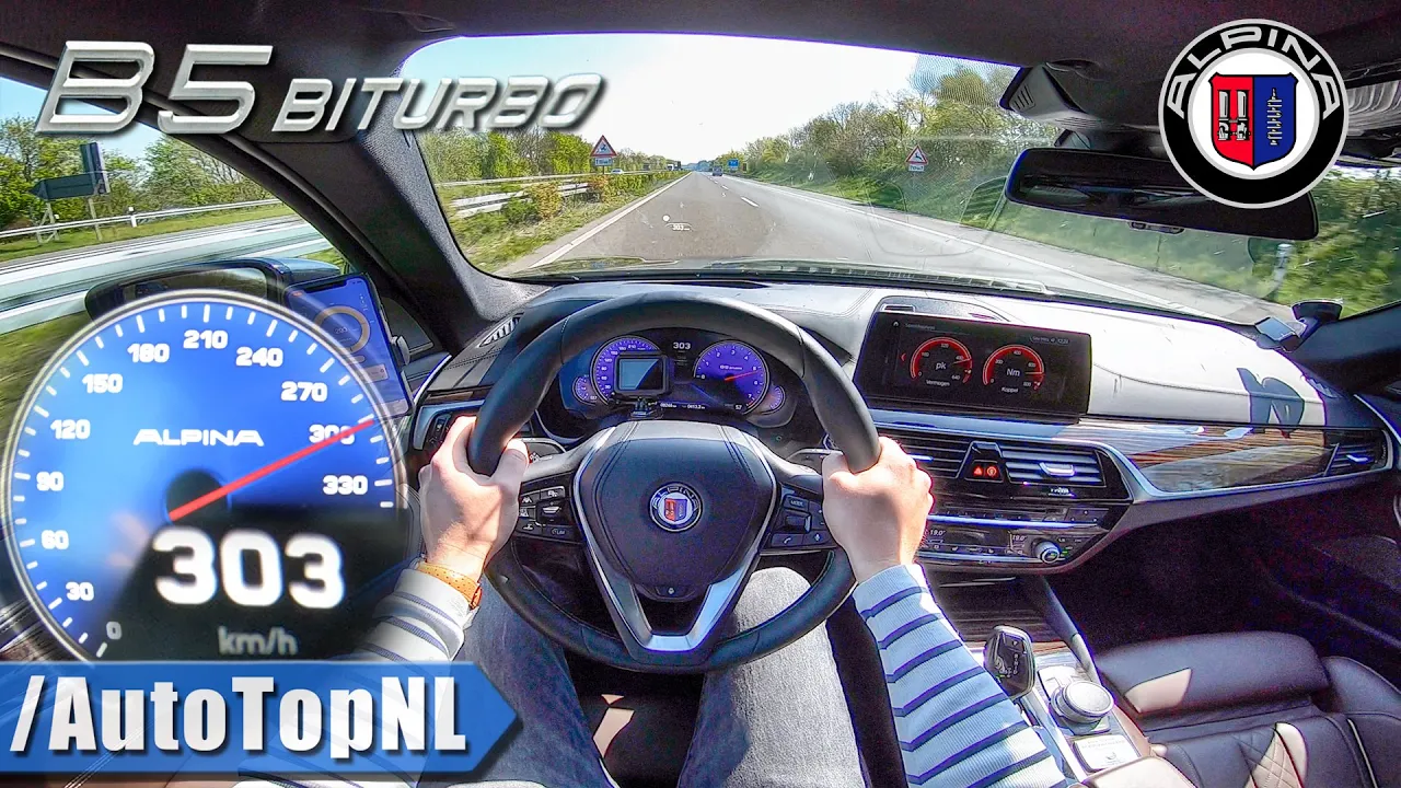 NEW! BMW ALPINA B5 608HP 303km/h AUTOBAHN POV by AutoTopNL