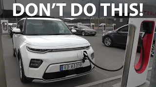 How to park EVs with front charge port at Tesla supercharger