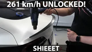 Attaching spoiler and unlocking 261 km/h