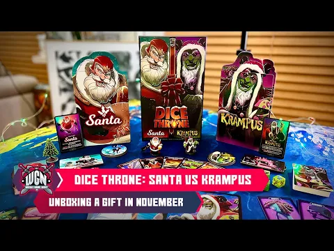 Dice Throne: Santa VS Krampus - Christmas came early this year! Unboxing the box full of gifts!