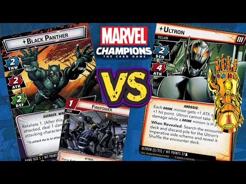 Black Panther vs Ultron (Expert) with Infinity Gauntlet | Marvel Champions Playthrough