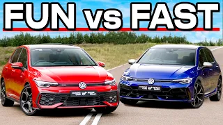 Fast Golf Face-Off! (2026 Volkswagen Golf GTI vs R Comparison Review)