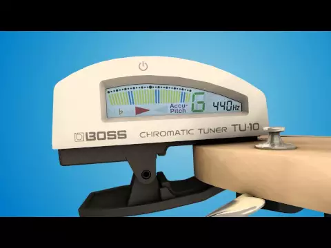 Product video thumbnail for Boss TU-10-BU Blue Clip-On Chromatic Guitar Tuner