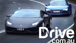 Lamborghini Huracan LP610-4 v Audi R8 LMX Comparison | Drive.com.au