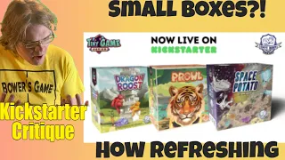 Dragon Roost, Prowl & Space Potato. A Tiny Game Series Vol.2 (B) Kickstarter Critique Review