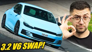 EARGASMIC 3.2 V6 VW Scirocco Chasing BMW M2! // Nürburgring