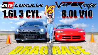 3-Cylinder Turbo vs V10: Can the Toyota GR Corolla BEAT the Mighty Dodge Viper?