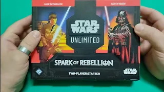 Star Wars Unlimited TCG - SPARK OF REBELLION - Two Players Starter - Unboxing