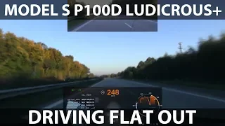 Model S P100DL driving flat out in Germany