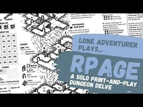 RPage | A print and play dungeon crawl game | Solo playthrough