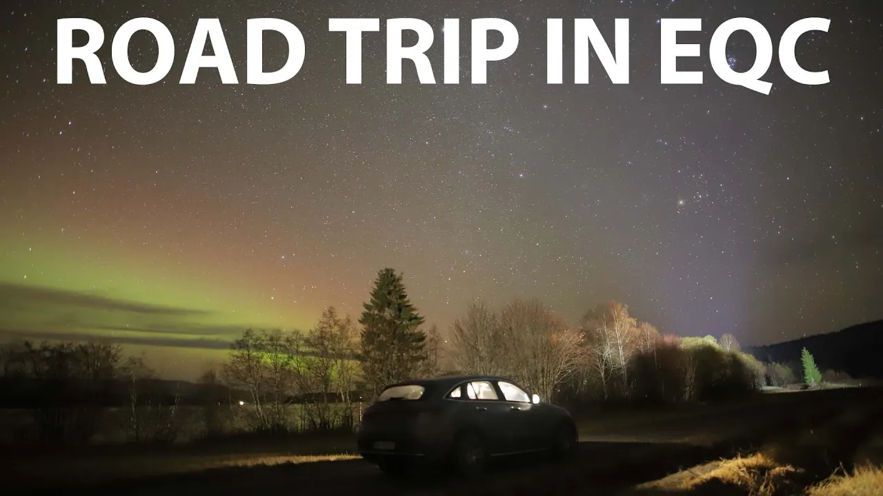 Driving Mercedes EQC to hunt for aurora