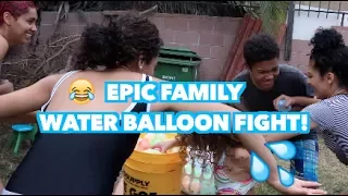 EPIC Family Water Balloon Fight!!!