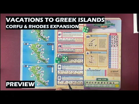 Corfu and Rhodes expansion Vacations to Greek Islands PnP board game