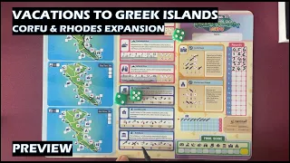 Corfu and Rhodes expansion Vacations to Greek Islands PnP board game