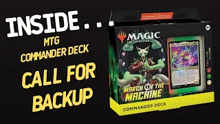 Inside…March of the Machine Commander Deck: CALL FOR BACKUP Magic The Gathering (4K60fps)