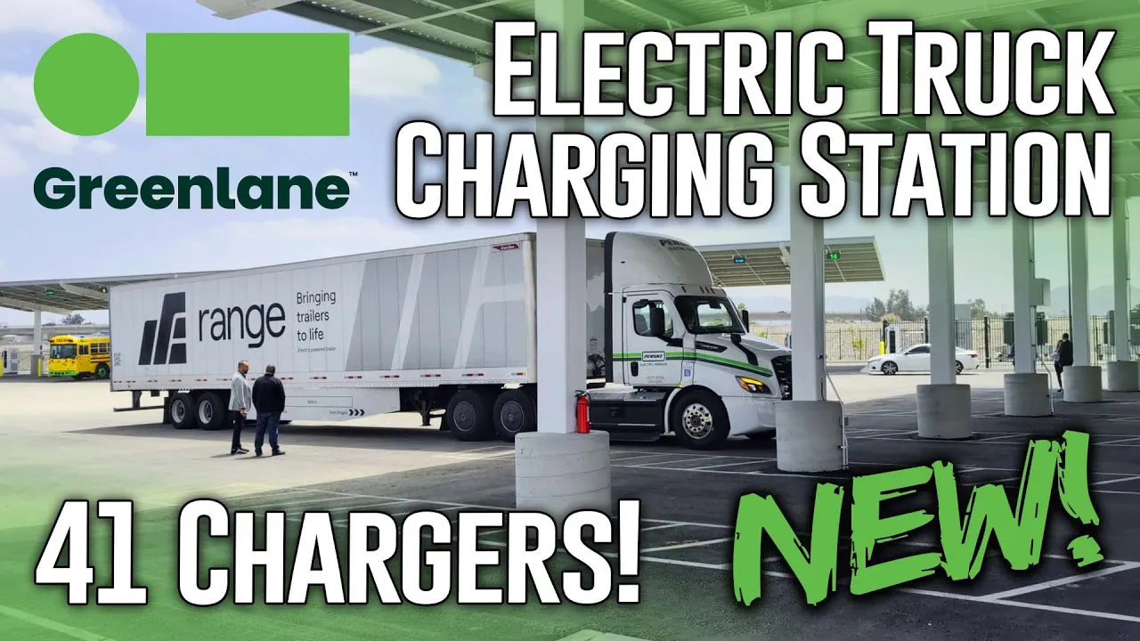BIG EV Truck Charging Station opens with 41 chargers! Greenlane Grand Opening!