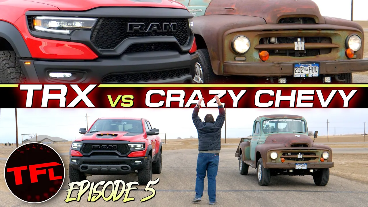 This SKETCHY Old Truck Almost Killed Me, But Can It Beat a Ram TRX in a Drag Race?
