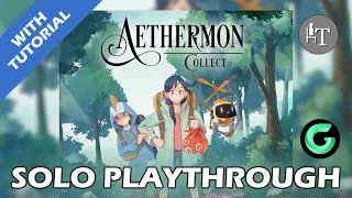 Tutorial & Solo Playthrough of Aethermon Collect - Solo Board Game