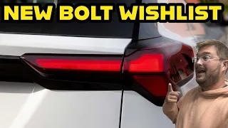 The New Chevy Bolt EV Is Coming Soon! My Feature / Spec Wishlist