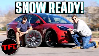 Yes, There Are Now Snow Tires That You NEVER Have to Swap Out: And We Just Put Them on a Tesla!