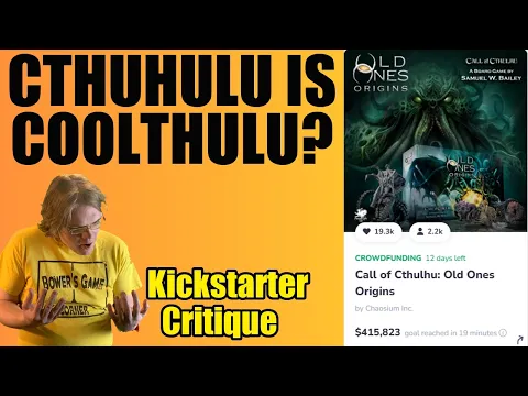 Call of Cthulhu: Old Ones Origins - BAD CUSTOMER SERVICE GAME WINNER!! - Kickstarter Critique Review
