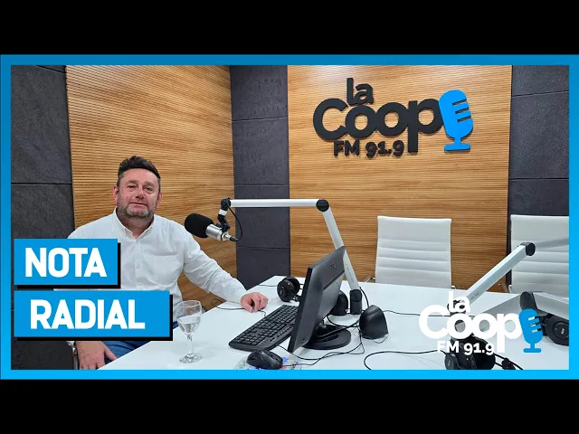 NOS VISITÓ EN LA COOPE RADIO LUCAS MARTINETTI - PRESIDENTE DE LA LIGA VILLAMARIENSE DE FÚTBOL