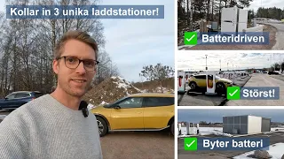 Laddsafari - kollar in 3 unika laddstationer längs E4:an mellan Stockholm och Jönköping