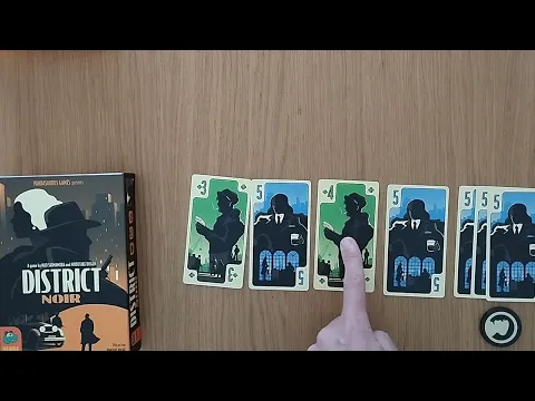 How to play District Noir two player card game preview overview unboxing trailer AmassGames games