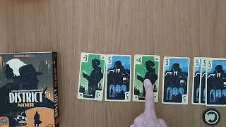 How to play District Noir two player card game preview overview unboxing trailer AmassGames games