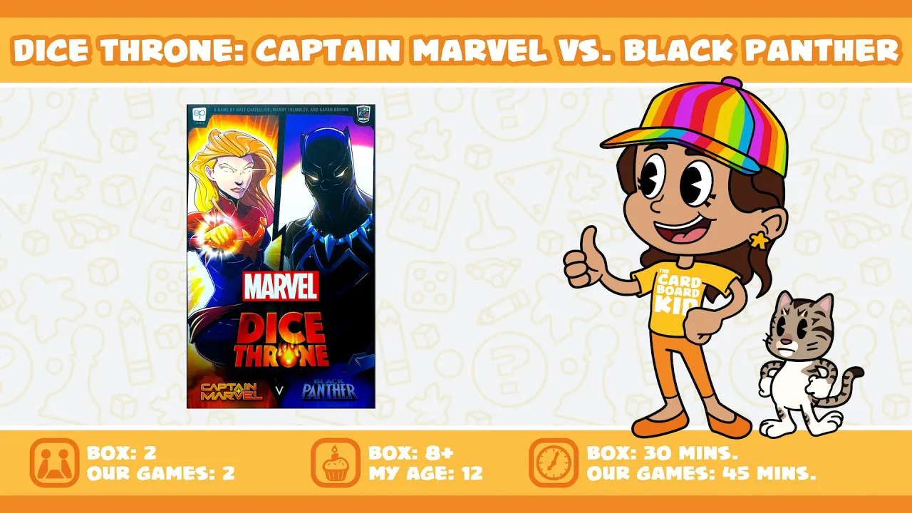 The Cardboard Kid - 343: Marvel Dice Throne: Captain Marvel vs. Black Panther