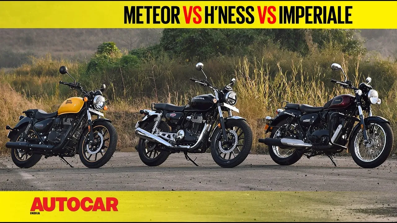 Royal Enfield Meteor 350 vs Honda H'ness CB350 vs Benelli Imperiale 400 |Comparison| Autocar India