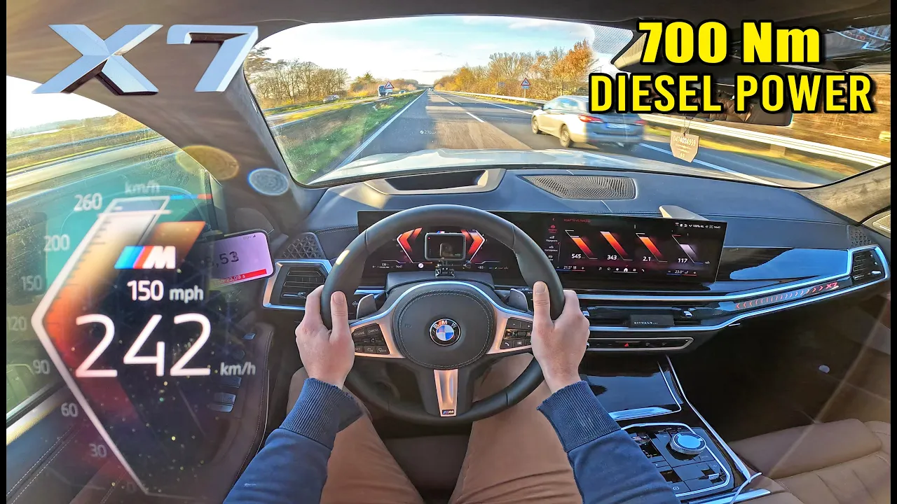 2025 BMW X7 40d LCI // 0-100 100-200 TOP SPEED POV on AUTOBAHN