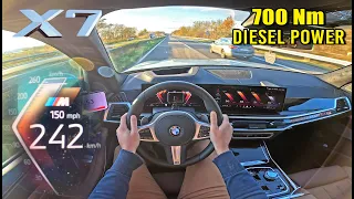 2025 BMW X7 40d LCI // 0-100 100-200 TOP SPEED POV on AUTOBAHN