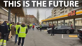 Shell/St1 station replaced all gas pumps with 12 Kempower chargers