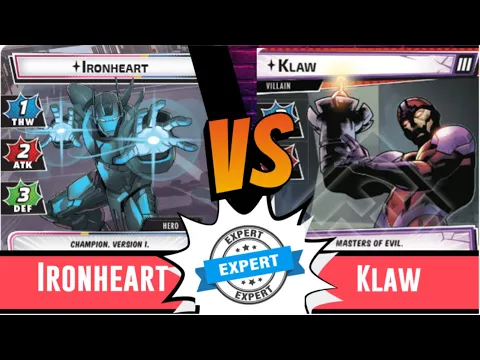 Marvel Champions | Iron Heart | Vs Expert Klaw | True Solo | Justice | Deck Testing | Expert