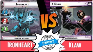 Marvel Champions | Iron Heart | Vs Expert Klaw | True Solo | Justice | Deck Testing | Expert