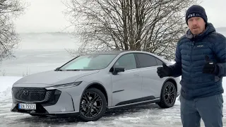 Vintertest av Mazda 6e: Bakhjulsdrift fungerer overraskende bra