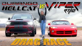 Can the Legendary Dodge Viper Beat the 2026 Dodge Durango Hellcat Jailbreak in a Drag Race?