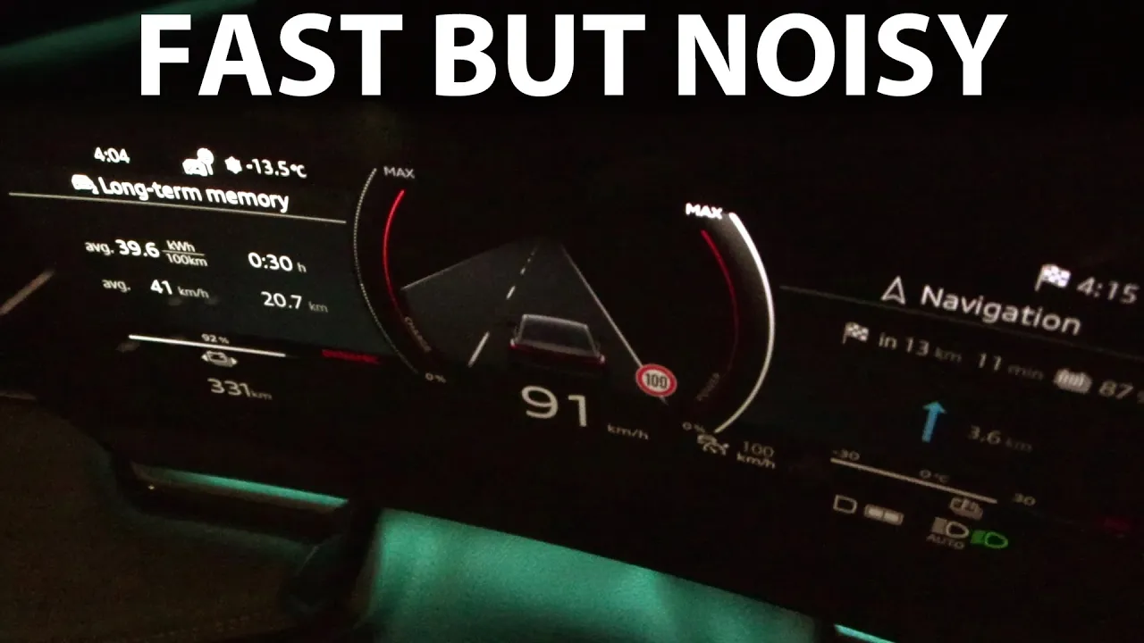 Audi S6 e-tron Avant acceleration and noise test