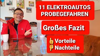 11 Elektroautos probegefahren! Großes Fazit mit Happy End :)