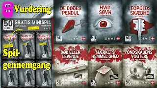 50 Clues vurdering med spilgennemgang af et lille intro spil Templet i kælderen