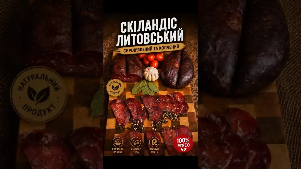 Скіландіс литовський, сиров'ялений та копчений