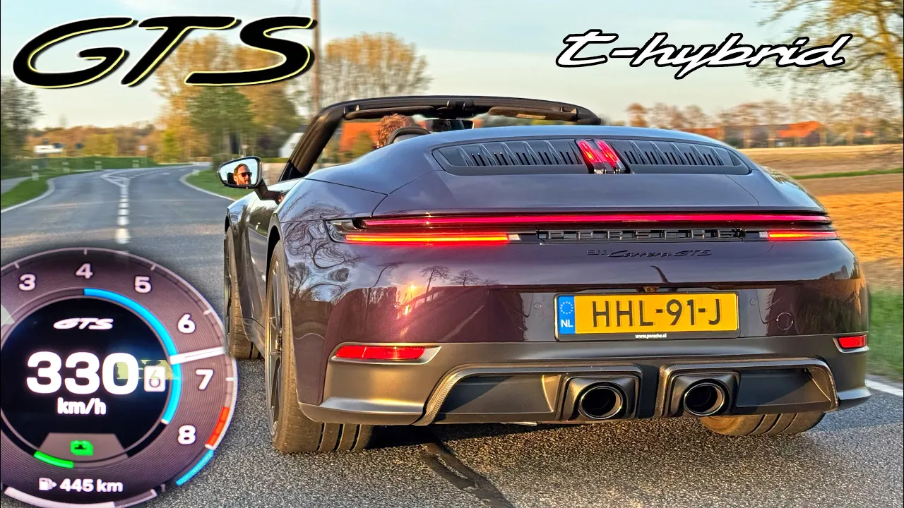 2025 Porsche 911 992.2 GTS T HYBRID | SOUND 0-100 100-200 200-300 & TOP SPEED on AUTOBAHN