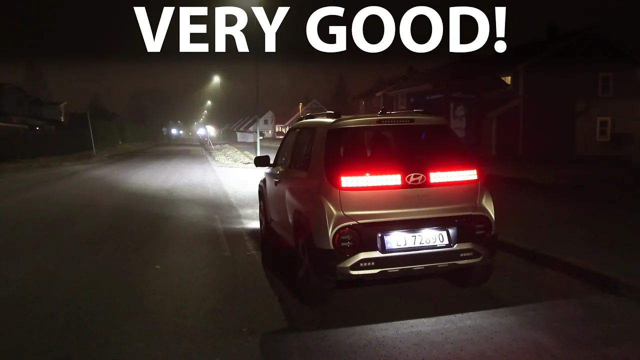 Hyundai Inster headlights test