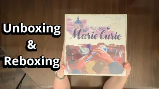 In the Footsteps of Marie Curie - Board Game Unboxing & Reboxing - What's in the Box?