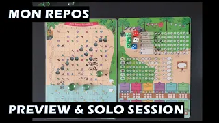 Mon Repos PnP roll and write turtle board game preview and solo session