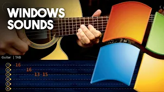 Windows XP Startup and Shutdown Sound Guitar TAB | Windows XP Sonido Encendido y Apagado GUITARRA